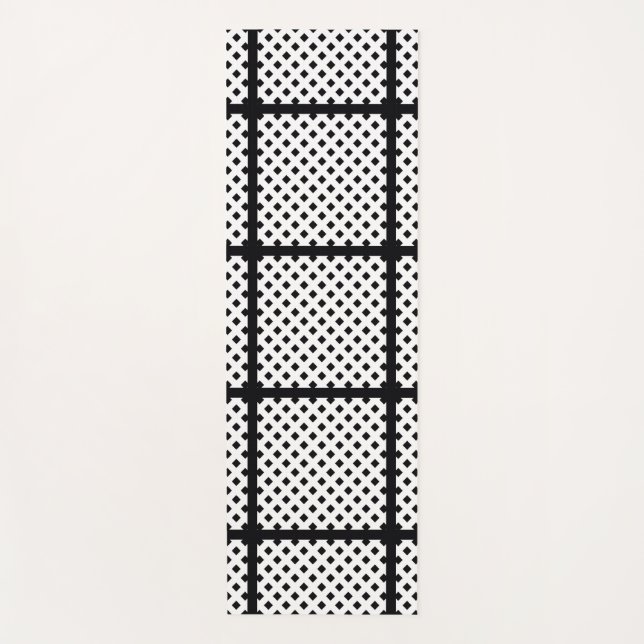 TRENDY BLACK SQUARE  YOGA MAT (Front)