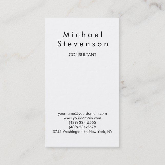 Trendy Black White Attractive Charm Business Card (Front)