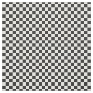 Trendy Black White Chequered Pattern Fabric