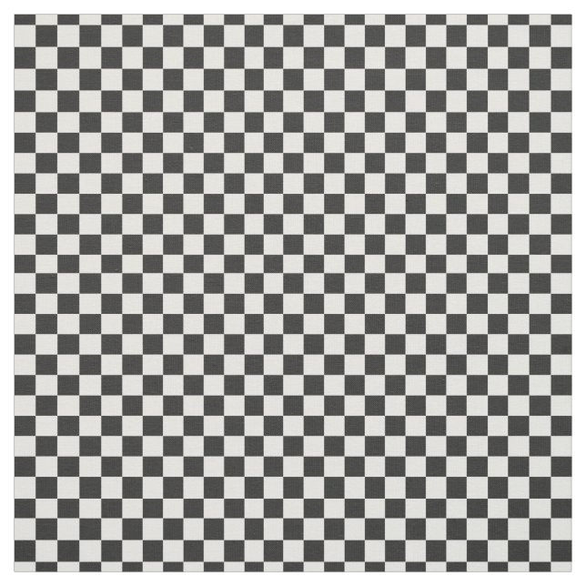Trendy Black White Chequered Pattern  Fabric (Swatch)