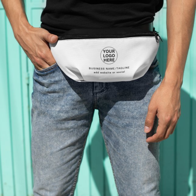 Trendy Black & White Company Logo Promotional  Bum Bags (Creator Uploaded)