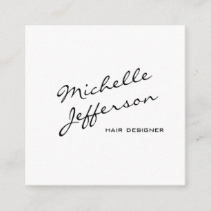 Trendy Black & White Hair Dresser Stylish Enclosure Card
