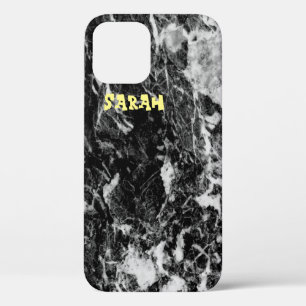  Trendy Black White Marble  iPhone 12 Case
