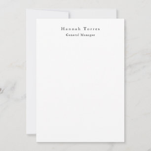 Trendy Black & White Plain Creative Modern Card