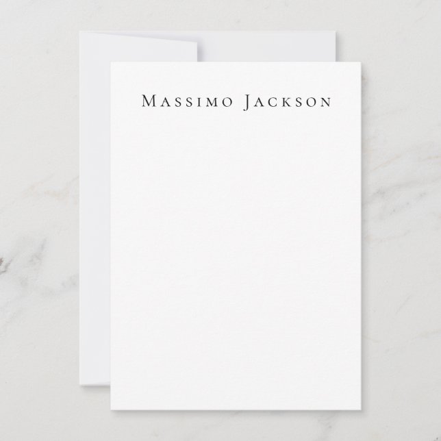 Trendy Black & White Plain Creative Modern Card (Front)