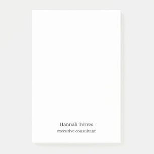Trendy Black & White Plain Creative Modern  Post-it Notes