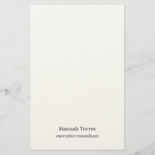 Trendy Black & White Plain Creative Modern  Stationery
