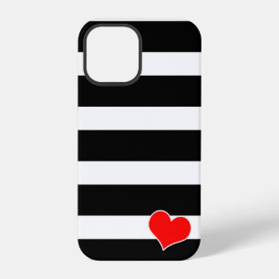 Trendy Black & White Striped iPhone 12 Pro Case