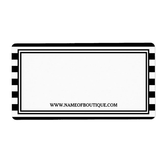 Trendy Black White Stripes Hair Salon Website (Front)