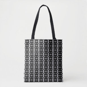 Trendy Black & White Tao Pattern Tote Bag