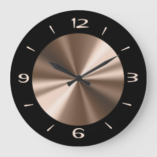 Trendy Black with Bronze Centre Wall Clock