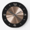 Trendy Black with Bronze Centre Wall Clock