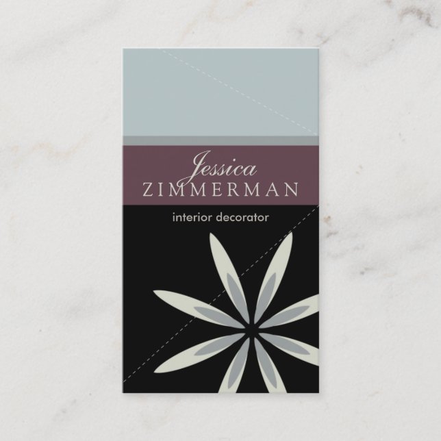 Trendy Bliss Lavender Blue Business Card (Front)