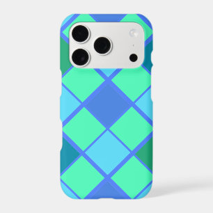 Trendy Blue and Green Diamond Pattern