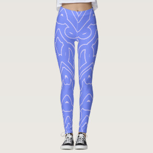 Trendy blue colour classic "Ratti_Creative_Arts" Leggings