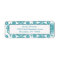 Trendy blue damask return address envelope labels