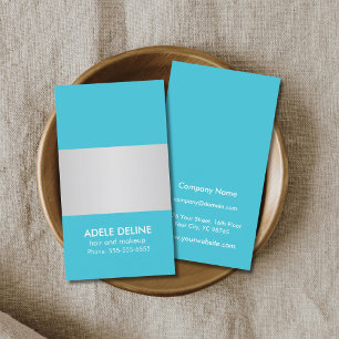 Trendy Blue Grey Striped Business Card Template
