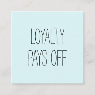 Trendy blue simple modern minimalist loyalty card