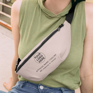 Trendy Blush Pink Company Logo Promotional   Bum Bags