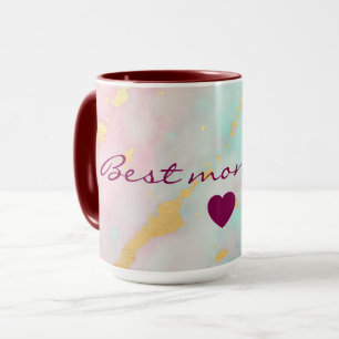 Trendy Blush Pink Soft Mint Gold Luxury Collection Mug