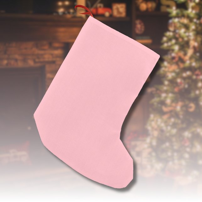 Trendy Blush Pink Solid Colour | Classic Elegant Small Christmas Stocking (Creator Uploaded)