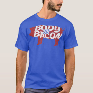 Trendy Body By Bacon Pig Silhouette Humour T-Shirt