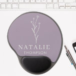 Trendy Boho Chic Lilac Lavender Personalised Gel Mouse Pad<br><div class="desc">Elevate your workspace with our stunning Trendy Boho Chic Lilac Lavender Personalised Gel Mouse Pad, where practicality meets personalised elegance. Crafted with your comfort in mind, this mouse pad features a built-in wrist rest, providing ergonomic support for those long hours at the desk. Whether it's a gift for your boss,...</div>