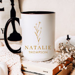 Trendy Boho Chic Minimalist Custom Mustard Yellow  Coffee Mug<br><div class="desc">Our Trendy Boho Chic Minimalist Custom Mustard Yellow Coffee Mug, a perfect blend of style and personalisation for coffee lovers. This elegant coffee mug features a chic mustard yellow background, adorned with a delicate floral botanical monogram, making it a standout piece in any mug collection. Ideal for women who appreciate...</div>
