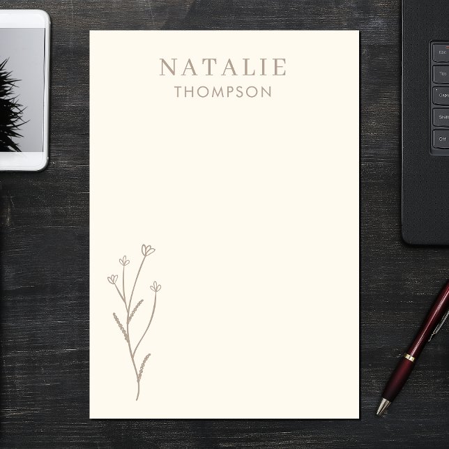 Trendy Boho Chic Mushroom Brown Personalised Post-it Notes (Creator Uploaded)