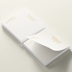 Trendy Boho Chic Mustard Yellow Flower Customised Post-it Notes