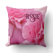 Trendy boho cute pink rose name Rosie customizable