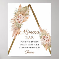 Trendy Boho Dried Palm Pampas Grass Mimosa Bar