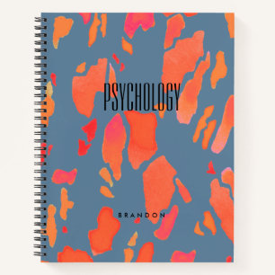 Trendy BOHO Orange Abstract Subject Notebook