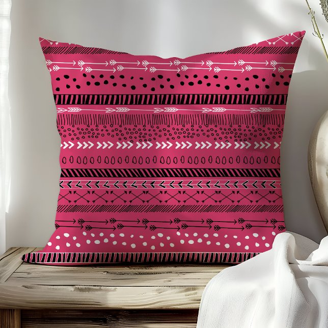 Trendy Boho Pink Arrows Cushion (Creator Uploaded)
