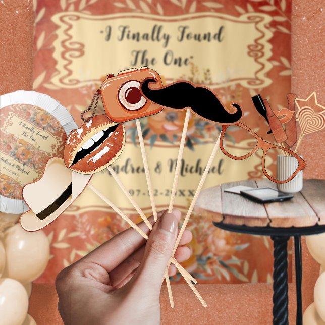 Trendy Boho Rustic Fun Photo Booth Wedding Props Poster (This is intended for Digital Instant Download / Printable Purchase. Click the "Choose Your Format".)
