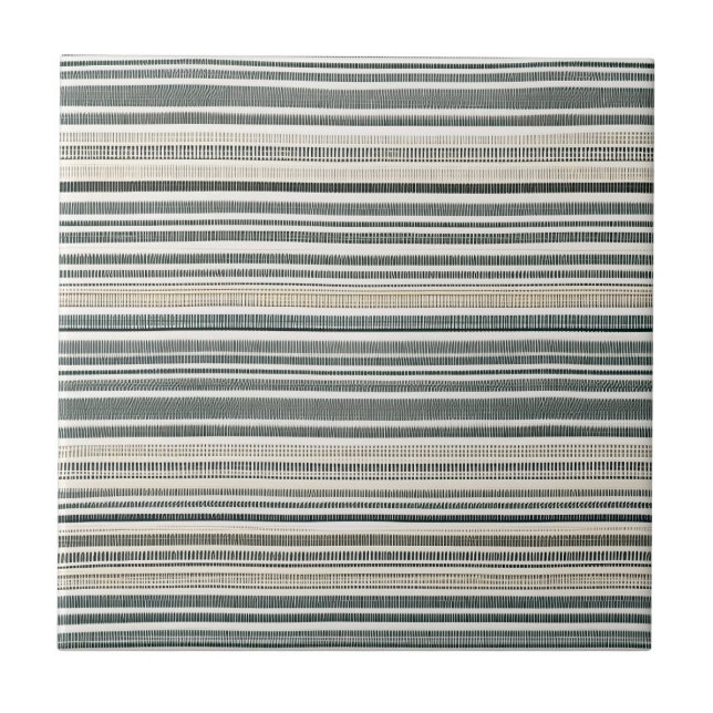 Trendy Boho Stripe Ceramic Tile (Front)
