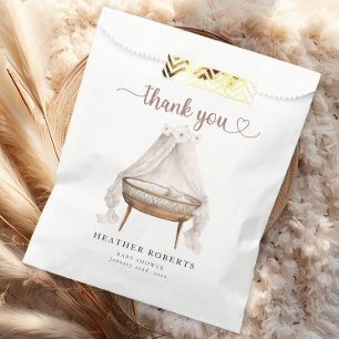 Trendy Boho Thank You Baby Shower Favour Bag