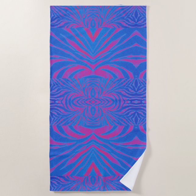 Trendy Boho Tiger Stripe Towel (Front)