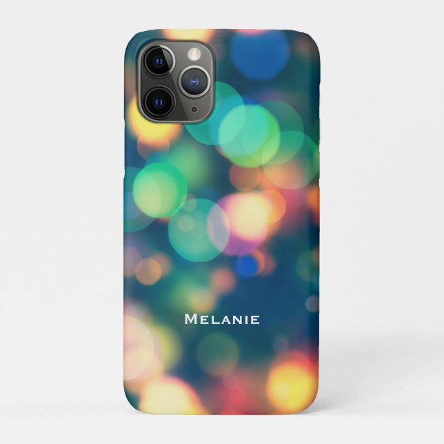 Trendy Bokeh Colourful Bubbles Personalised Case-Mate iPhone Case (Back)