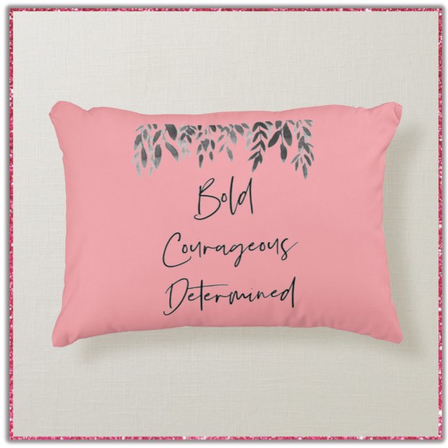 Trendy Bold Courageous Determined Decorative Cushion (Creator Uploaded)