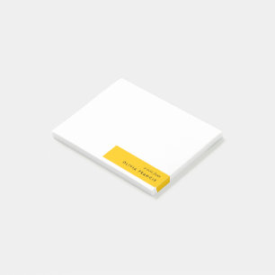 Trendy Bold Mustard Yellow Minimal Simple Post-it Notes