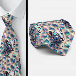 Trendy & Bold   Opal Leopard Print Necktie