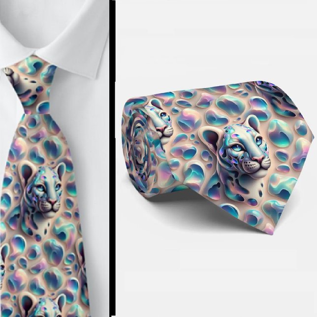 Trendy & Bold | Opal Leopard Print Necktie (Creator Uploaded)