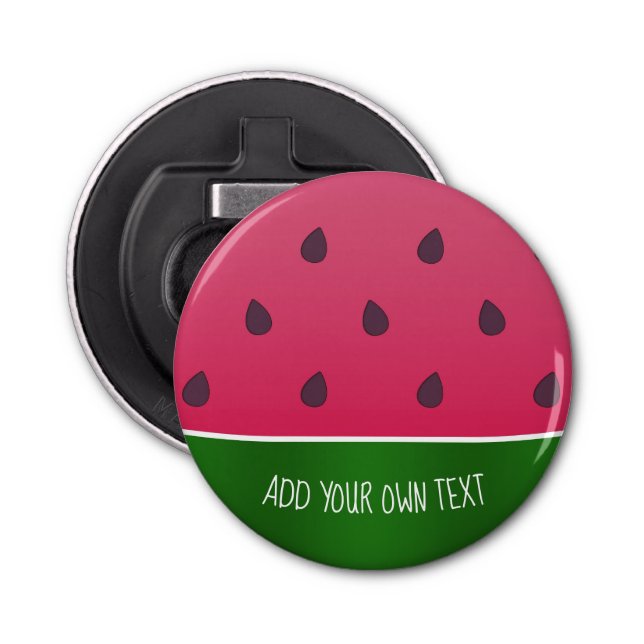 Trendy Bold Watermelon Custom Text Bottle Opener (Front)