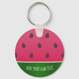 Trendy Bold Watermelon Graphic Key Ring