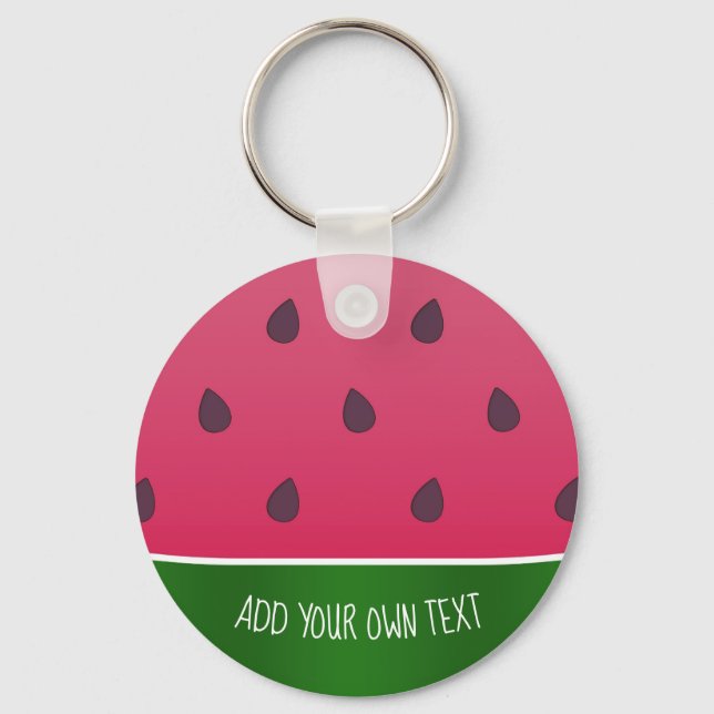 Trendy Bold Watermelon Graphic Key Ring (Front)