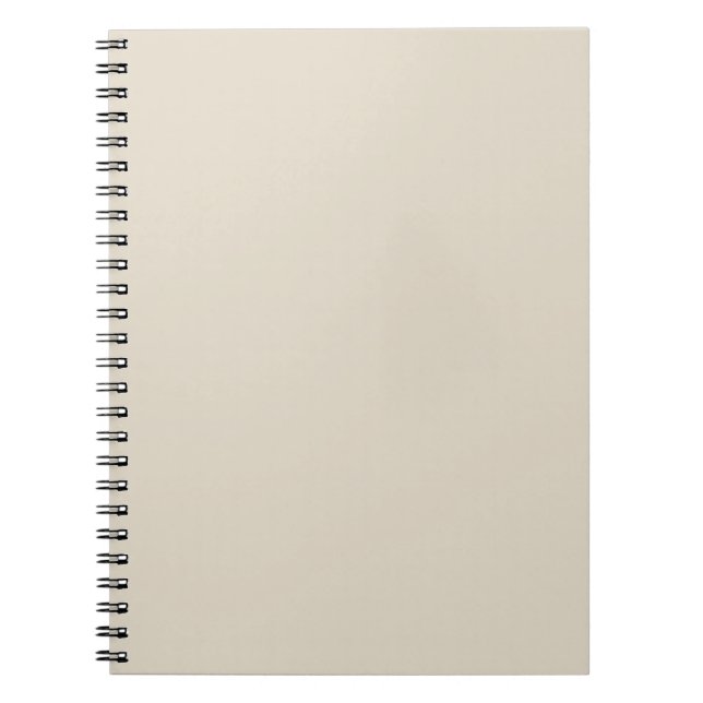 Trendy Bone White Solid Colour | Elegant Notebook (Front)