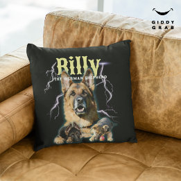 Trendy Bootleg Personalised Dog Photo 90s Cushion