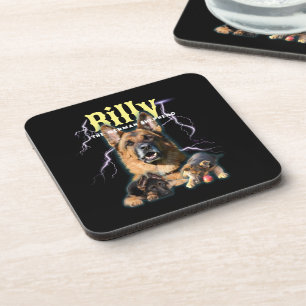 Trendy Bootleg Personalized Dog Photo 90s Coaster