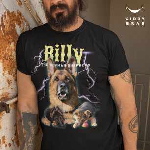 Trendy Bootleg Personalized Dog Photo 90s T-Shirt